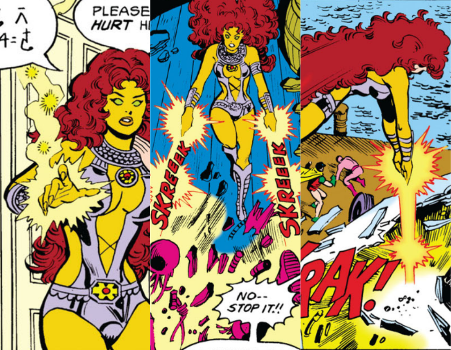 korytroy: “her race isnt an issue but isn’t starfire supposed to be orange.” “okay but she looks like a ghetto crackwhore hooker in that getup” kory in literally a bell bottom suit and mini-dresses with and w/o a fur coat. multiple starfires