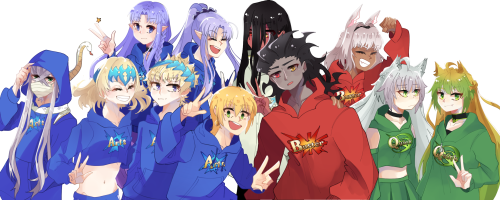 nyaart: it’s the GANG!!! twitter comm of the Argonauts in BAQ hoodies!!!!!!