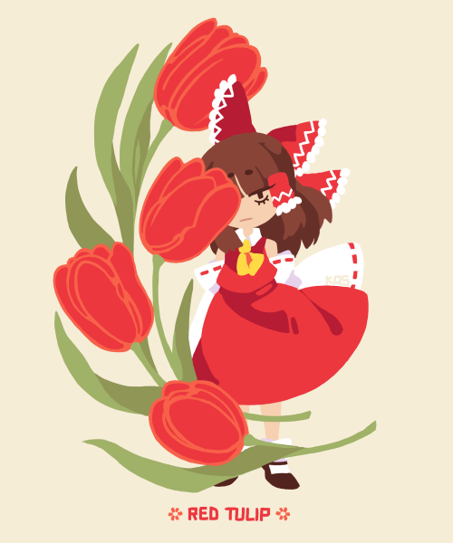 sometimeskosm:a little doodle series I plan on ! touhou x flowers