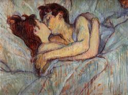 vuotoepieno:  In bed the kiss (1892) Henri de Toulouse-Lautrec Post Impressionism 