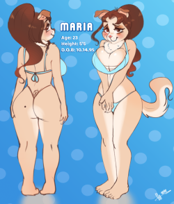 ambris-waifu-hoard: curlysartworld:  Meet my dog oc! Her name is Maria Dolores (based off my spanish name). She’s very dramatic and cute! She’s so fluffy and cuddly and thicc &lt;3 Give her the love she deserves~   She’s so squishy~~~ I love  &lt;3