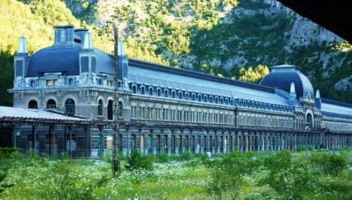 abandoned-playgrounds: The Abandoned Canfranc Railway Station main building. With 300 windows and 15
