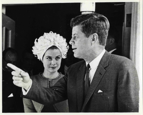 Princess Grace of Monaco visiting the White House. JFK