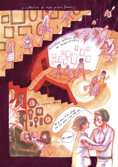 2 sample pages from the 13 page comic &lsquo;a collection of raindrops&rsquo; which is my co