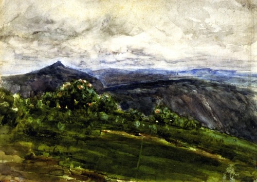 artist-tanner: Mountain Landscape, Highlands, North Carolina, 1889, Henry Ossawa Tanner