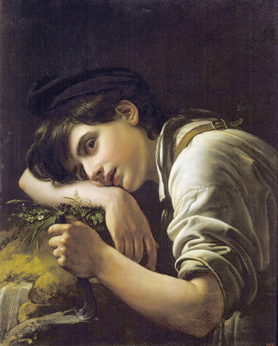 orest-kiprensky: Young Gardener, 1817, Orest KiprenskyMedium: oil,canvas