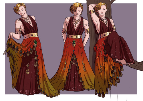 the peacock dress but recolored for Ankh needs