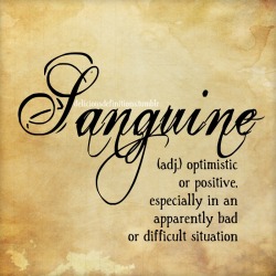 deliciousdefinitions:  Sanguine