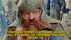 lotrlorien:  middle-earth meme   [1/6 friendships]    ➳   gimli &amp;