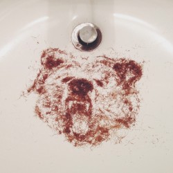 brockdavis:  Said goodbye to the bear on my face. #beardhairbear #stubblesketch 