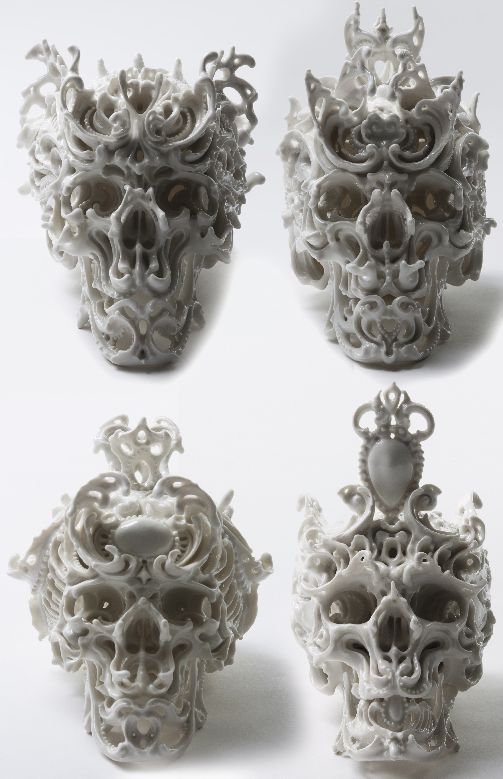 killedtheinnocentpeople:  Porcelain Skulls by Katsuyo Aoki. The details… I’m