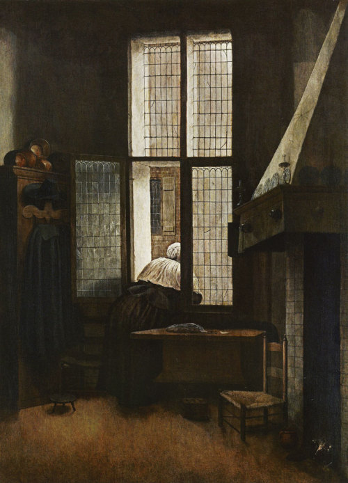 Jacobus Vrel. A Woman at a Window. 1654. Oil on panel. Kunsthistorisches Museum, Vienna.