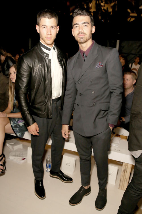 Nick and Joe Jonas attend NYFW Yesterday