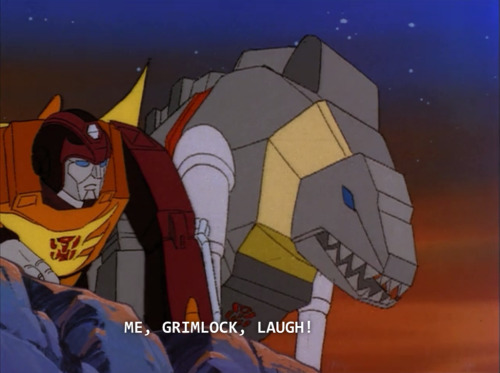 thesassformers:MeBut his laughter sounds like a choking hippopotamus.