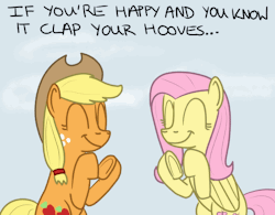 hoofclid: Me: “I could try to construct a complex emotional tableau…”Also me: “nooooo just make the horses happy” Anyway we interrupt any semblance that I do clever jokes to bring you some happy clappy ponies.  x3 Adorable poners~ &lt;3