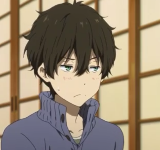 anime. anime icons boy. aesthetic anime icons. hyouka. hyouka icons.  houtarou oreki. oreki icons. dark anime icons.