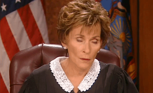lissomeashley:  hellsdevilsexybells:  Judge Judy’s famous eye roll   dotbawah 😛