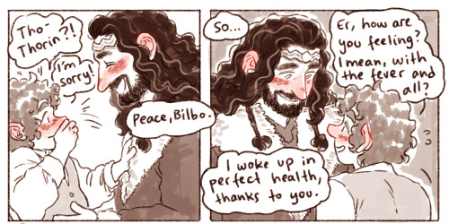 rutobuka2:oh boy(bonus) pages: 1 , 2 , 3 , 4 Thorin’s face in the second panel is making my he