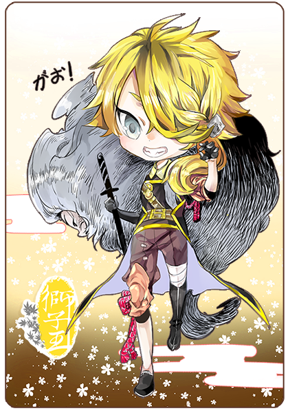 chumaru:Hello!!! My Touken Ranbu stickers are fiiiiiiiiiinally done & on sale //phewEach sticker
