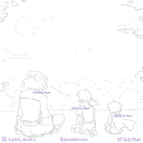 yoomschoocs:Stargazing Just a tender moment between Summer and her kids :’)