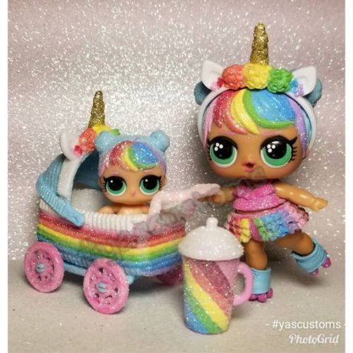 lol doll rainbow hair