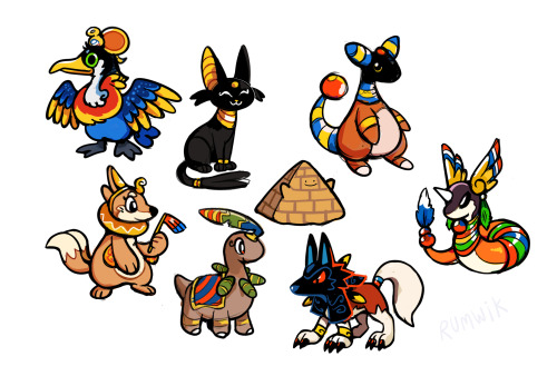 Some desert and plushie neopokes concepts!