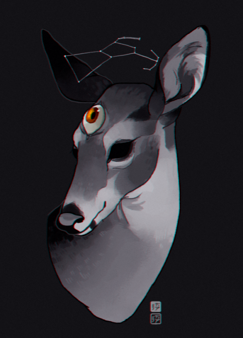 koukouvayia:i draw a spoopy deer every year