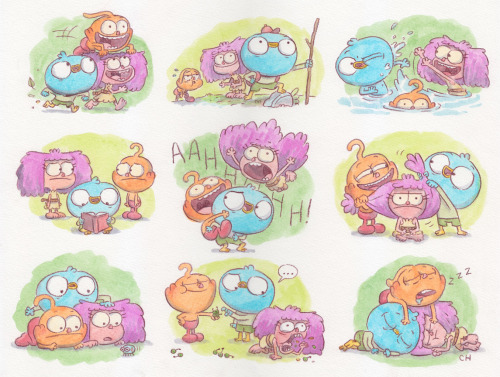 chrishoughtonart: Here’s a piece I did a while back for a “Harvey Beaks” crew