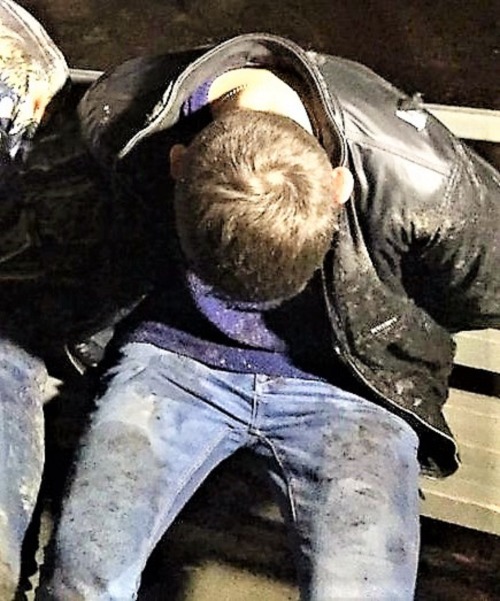 pufferjacketjunkie: theicuff da law got im  n his leather bomber No further say in what happens