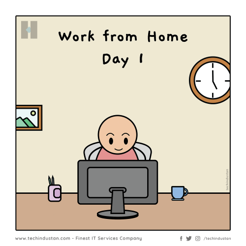 😆 Raise Your Hands if this is Your Situation 😆Well yeah! Now, most of the people just dress up for the conference calls. 😂It’s Work from Home after all. No stepping out, not meeting your friends, not going to the office, no roundtable/stand up meetings and basically no in-person interaction.So who would you dress up for? 🤯The answer is YOU ✨Dress up for yourself. Look good for yourself. Groom yourself and make yourself feel good. Self-care at this phase is really important be it mentally or physically. 😍So get up now, walk in front of your mirror, stare at yourself for a while and tell yourself, “Hey you, You are doing good. You are progressing each and every day. I am so proud of you. Keep it UP” 💪🥰Sending out loads of motivation your way! ✨Check us out on Facebook - https://www.facebook.com/techindustan Check us out on Instagram - https://www.instagram.com/techindustan/...#tecHindustan #tecHindustanCodes #tecHindustanLife #tecHindustanComics #Motivation #WorkfromHome #WorkLifeBalance #programming#programmer#programminglife#mohali#funny#funnycomic#funny comics#tester life #life of a programmer