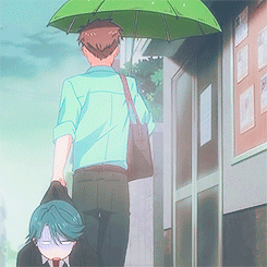  gekkanshoujoweek day 4 : favourite parodied trope  walking home in the rain 