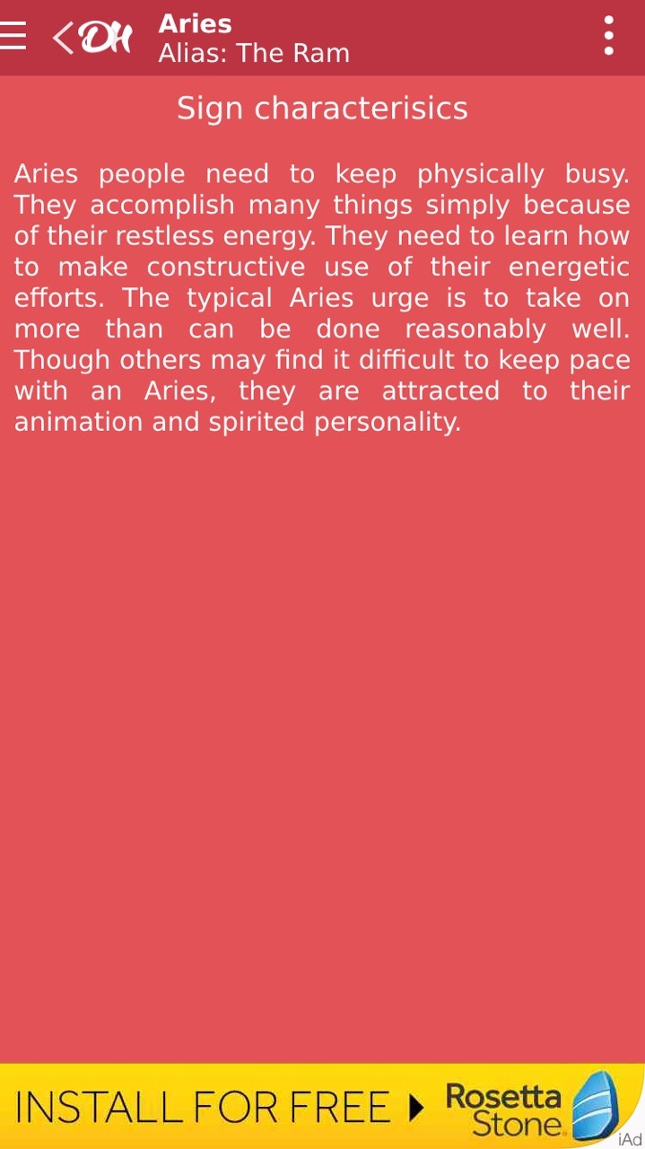 Aries 2015 year horoscope For Daddy :-)