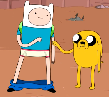 370px x 330px - From the Adventure Time episode Who Would Win where Jake and Finn get into  a stupid fight and they both end up fighting dirty, and Jake pantses Finn  Tumblr Porn