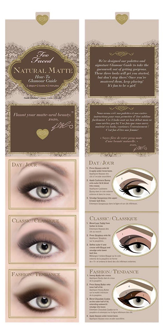 Too Faced How To Glamour Guides That I Found ♡
