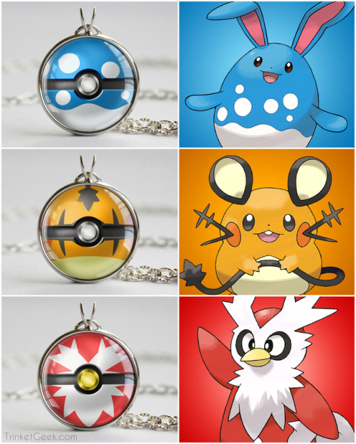 trinketgeek:Pokemon themed pokeballs! :DHere are some more pokemon pokeballs that have been requeste