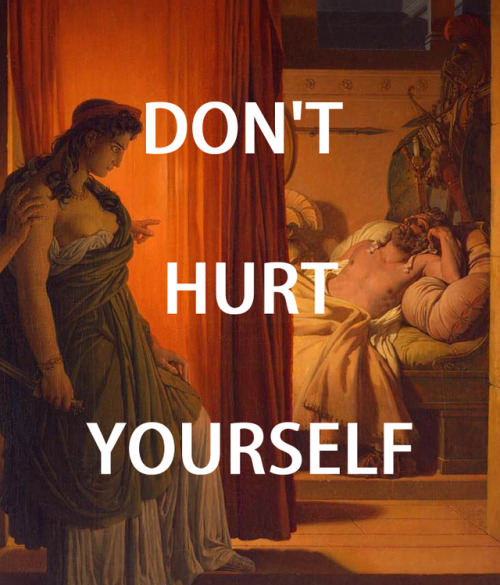 knittinglizards: Clytemnestra and Agammemnon (c. 1822), Pierre-Narcisse Guérin / Don’t Hurt Yourself