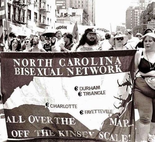 lgbt-history-archive: “NORTH CAROLINA BISEXUAL NETWORK: ALL OVER THE MAP…OFF THE KINSEY