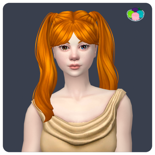 kissalopa: @simstrouble’s Midge Hair in Sorbets Remix  Requires: Mesh 76 add-on swatches in So