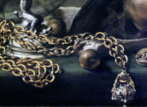 Pieter Claesz, Still life with nautilus cup and musk apple on golden chain, 1636. Oil on canvas. LWL