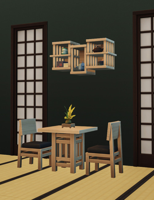 Hi guys,Here is the fist pack of the  Snowy Escape Conversion to Base Game, it’s a dining set includ