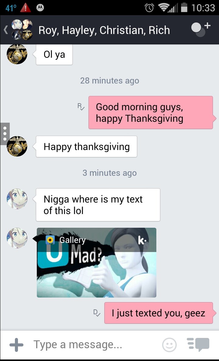 lissomeashley:  My beautiful reply from Rhonda when telling everyone happy Thanksgiving