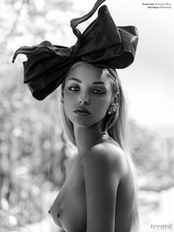celebritiesuncensored:  American model Kristina Sheiter for Treats! magazine.