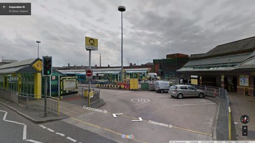 streetview-snapshots:St Helens Bus Station, Corporation Street, St Helens