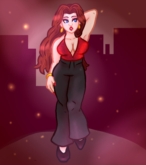 m-art-uwu:wanted to draw the super mario ladies in party outfits, starting off with pauline!