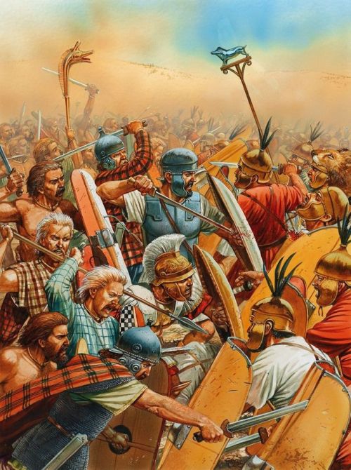 historicaltimes:Battle of Cannae by Peter Dennis via reddit