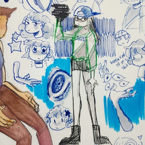 unsatisfiedjudge:  some shit doodles from a dumb camping trip 