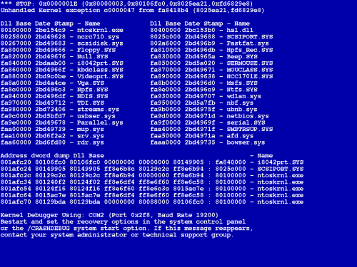 never-obsolete: Fake crash screens from the “BSOD” screen saver for Linux