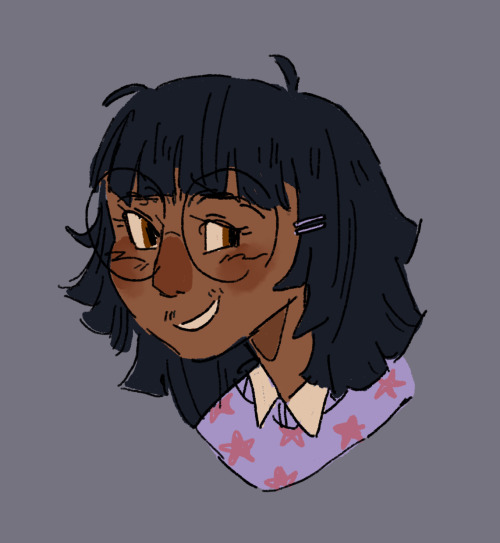 Doodling Brown Girl Twi Ft A Lil Extra Facial Hair. Think She Turned Out Super Pretty!