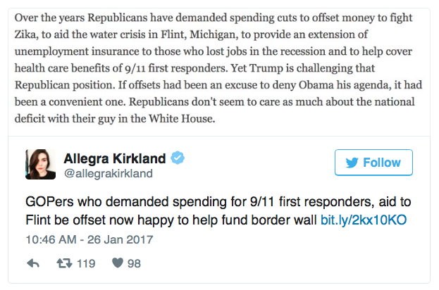 micdotcom:  GOP is happy to spend billions on Trump’s wall. Here’s what they