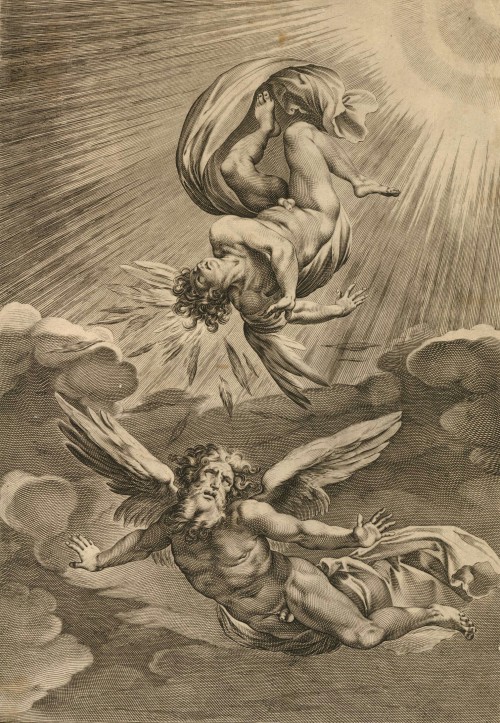 the-evil-clergyman: The Fall of Icarus by Raffaello Guidi (1600)
